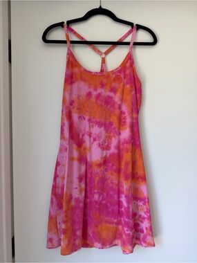 Outdoor Voices Tie-Dye Pink & Orange Exercise Dress